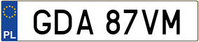Trailer License Plate
